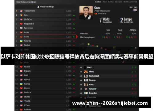 以萨卡对阵韩国欧协联回暖信号释放背后走势深度解读与赛事前景展望